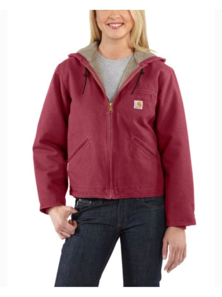 Carhartt Hooded Jacket Pink Wj141 824 Large